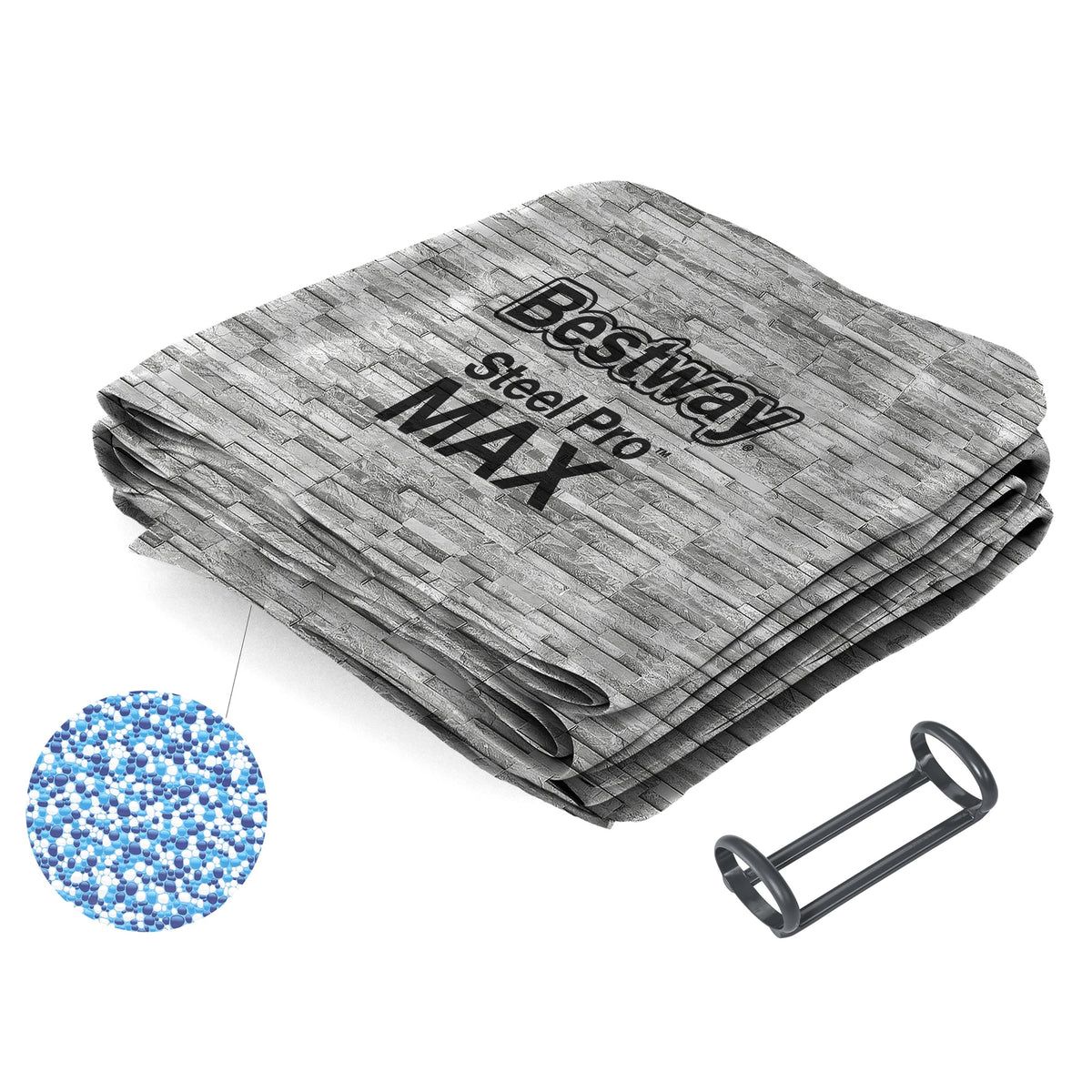 Steel Pro Max 14' x 48" Round Above Ground Pool Liner Replacement, Gray