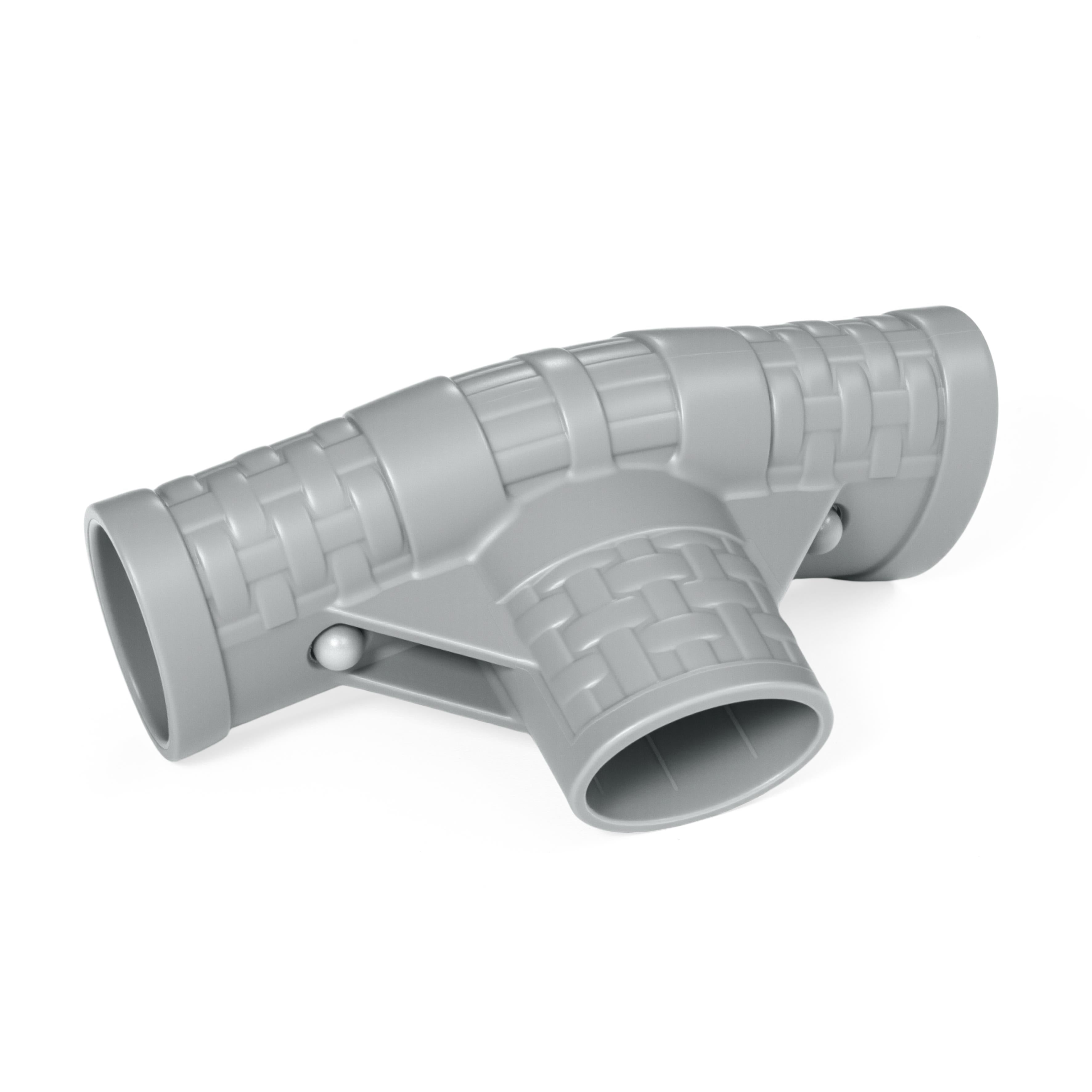 Reemplazo del conector en T para piscina elevada redonda Power Steel y Steel Pro MAX, gris claro