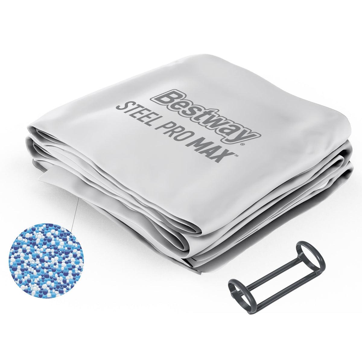 Steel Pro Max 13' x 48" Round Replacement Pool Liner, Gray