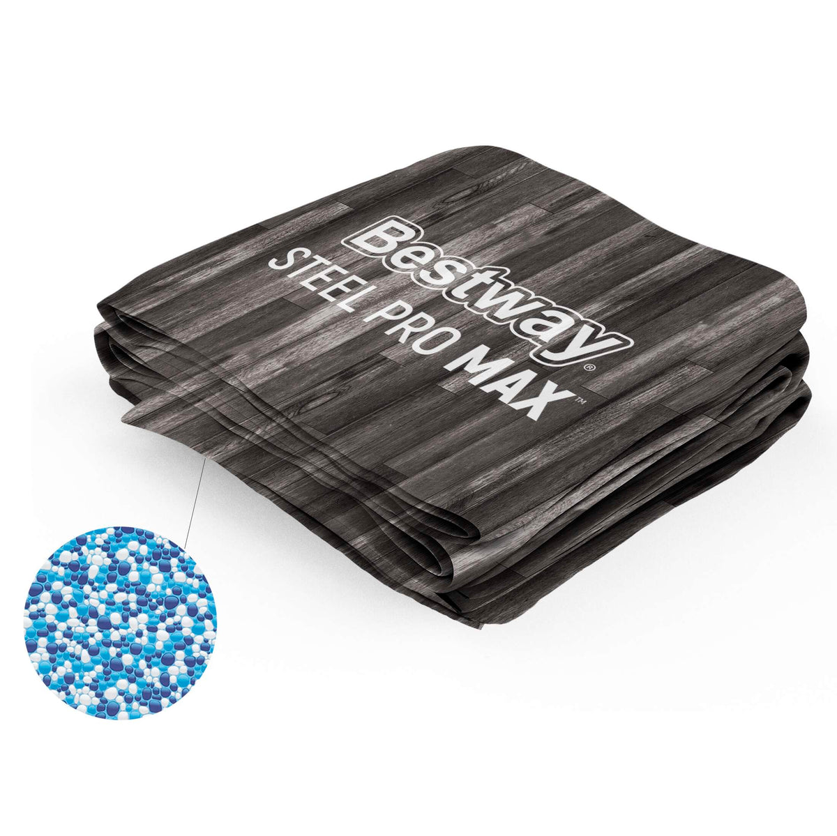 Steel Pro Max 16' x 10' x 42" Oval Above Ground Pool Liner Replacement, Gray