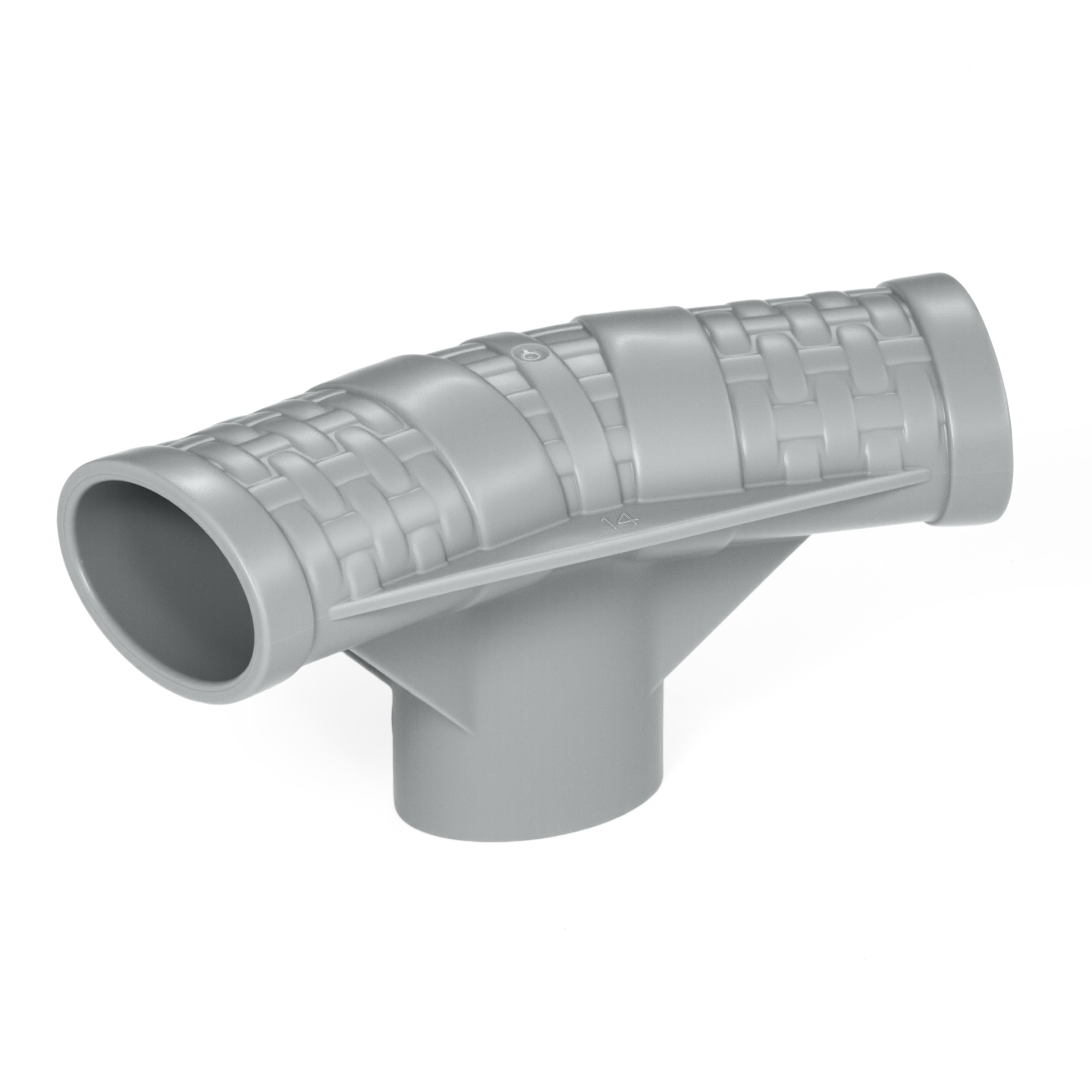 Reemplazo del conector en T para piscina elevada redonda Power Steel y Steel Pro MAX, gris claro
