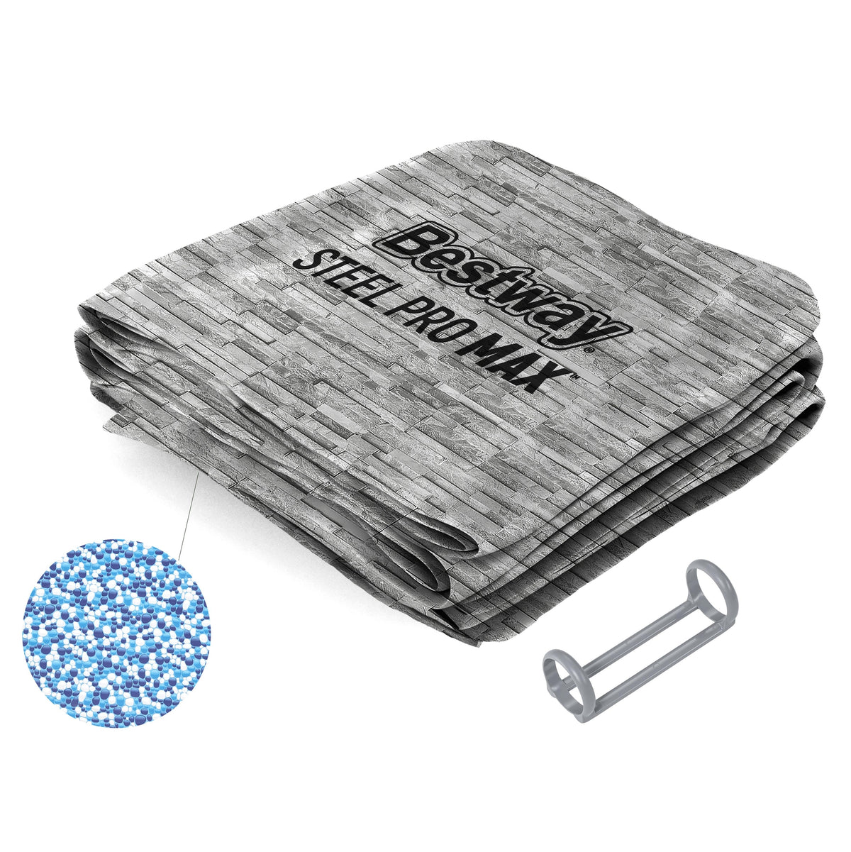 Steel Pro Max 14' x 8'2" x 39.5" Oval Above Ground Pool Liner Replacement, Gray