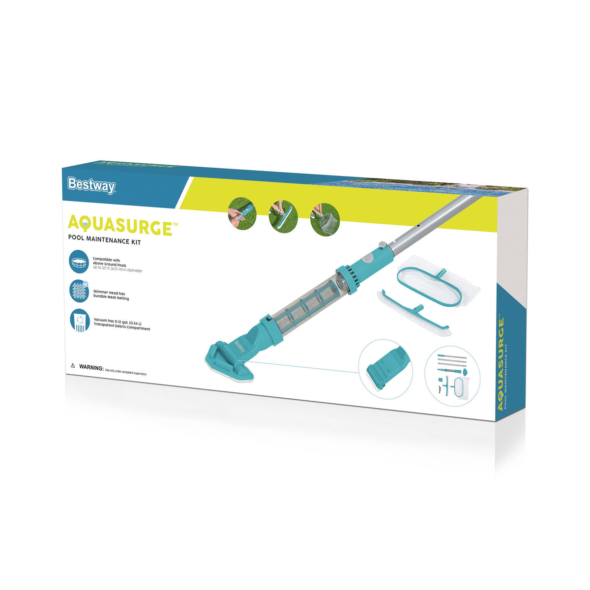 Bestway AquaSurge Pool Maintenance Kit with Vacuum and Skimmer