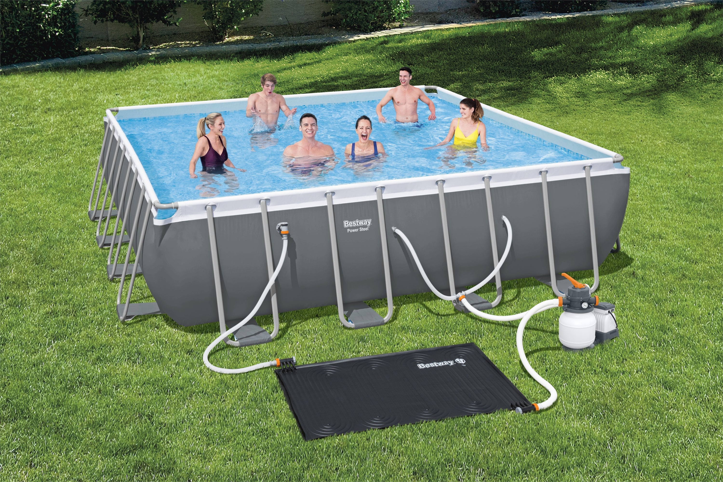 Flowclear 43'' x 67" Solar Powered Rectangular Pool Heating Pad for Above Ground Pools