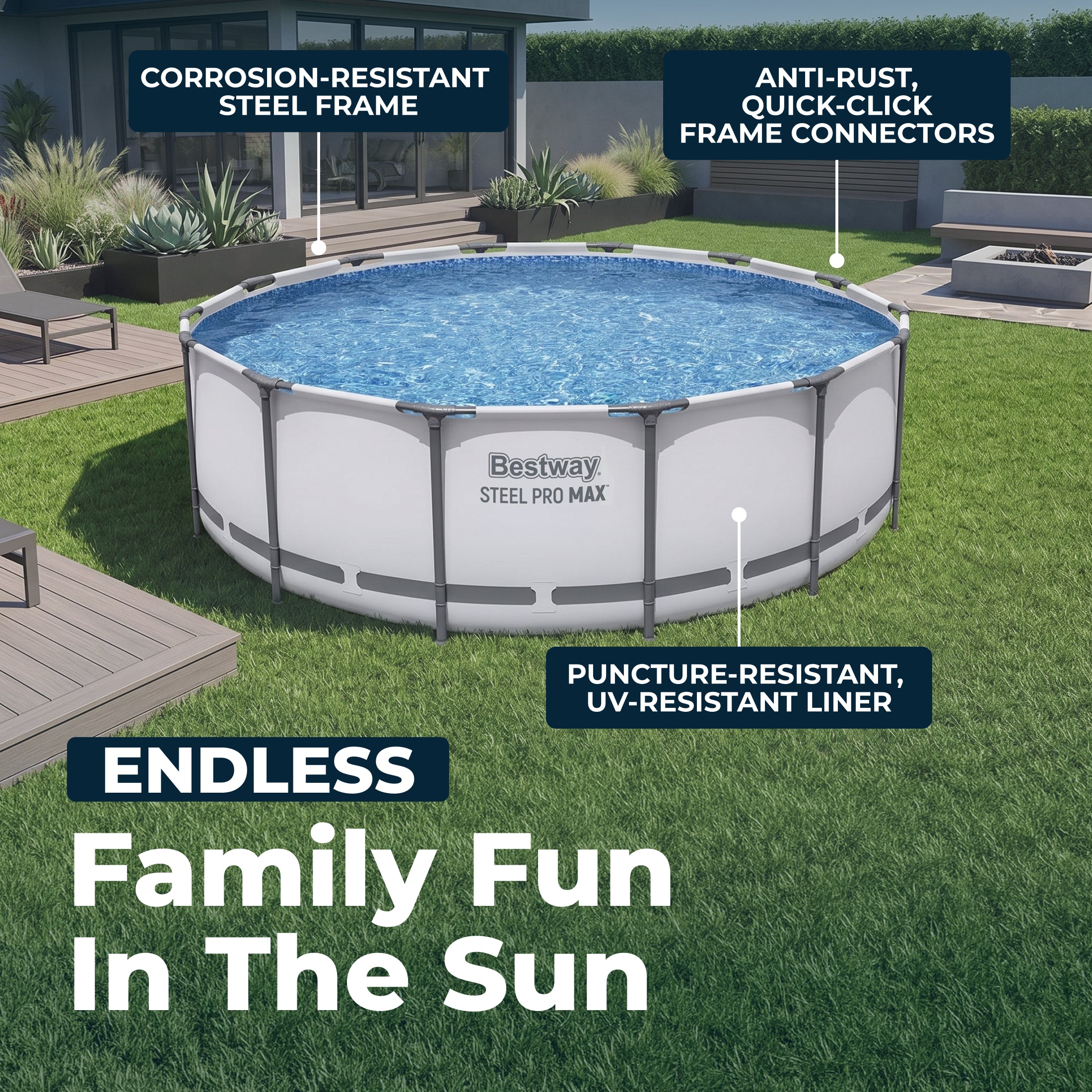 Piscine hors sol Bestway Steel Pro MAX 15 pi x 42 po