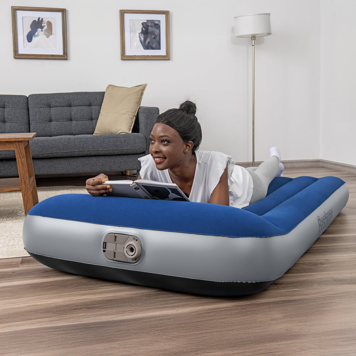 Bestway Tritech Air Mattress Twin 12” with Built-in AC Pump