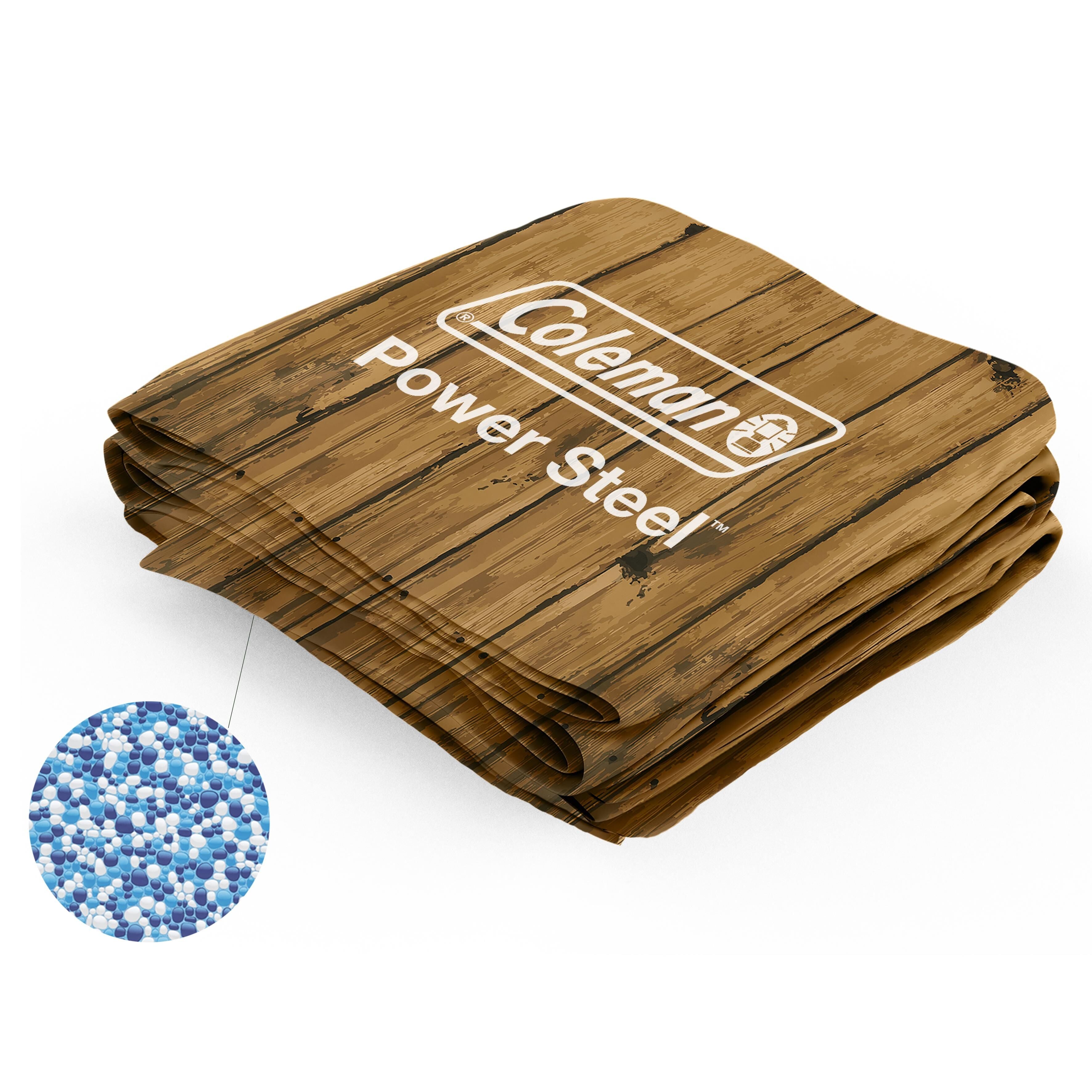 Coleman Power Steel 24' x 52" Round Above Ground Pool Liner Replacement, Wood Grain