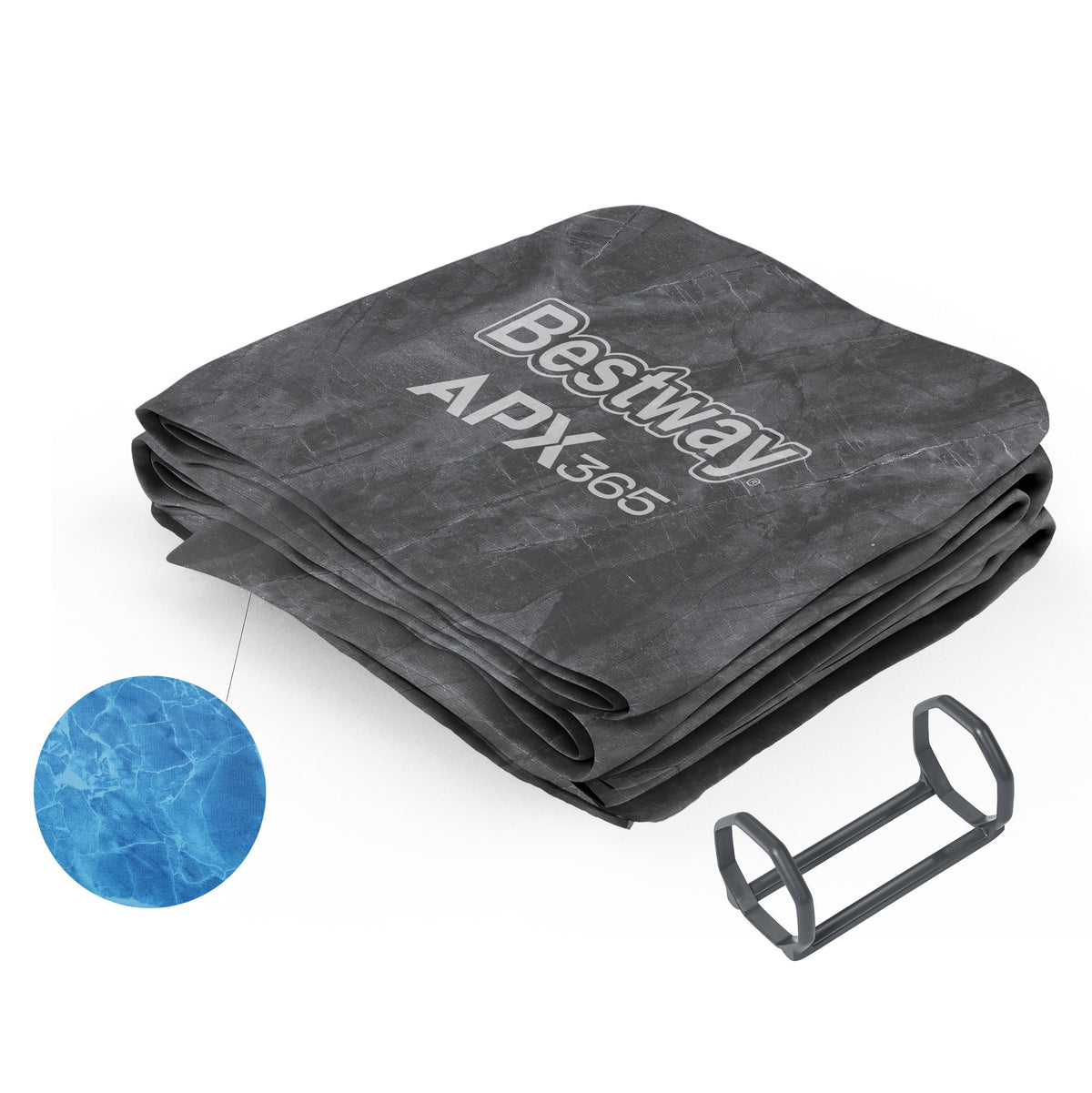 APX 365 18' x 52" Round Above Ground Pool Liner Replacement, Gray