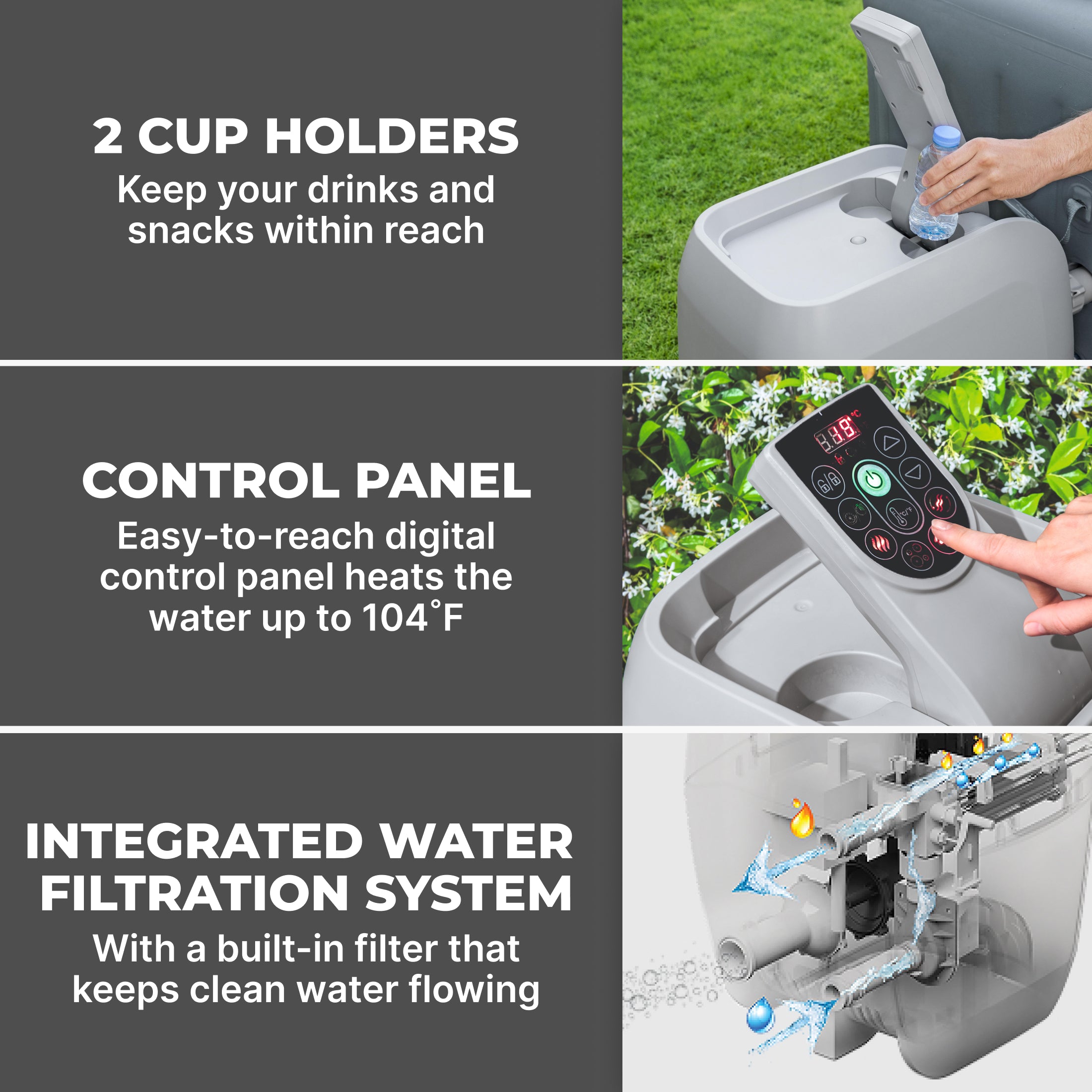 SaluSpa HydroJet Pro Smart Hot Tub Heater Pump with App-Control