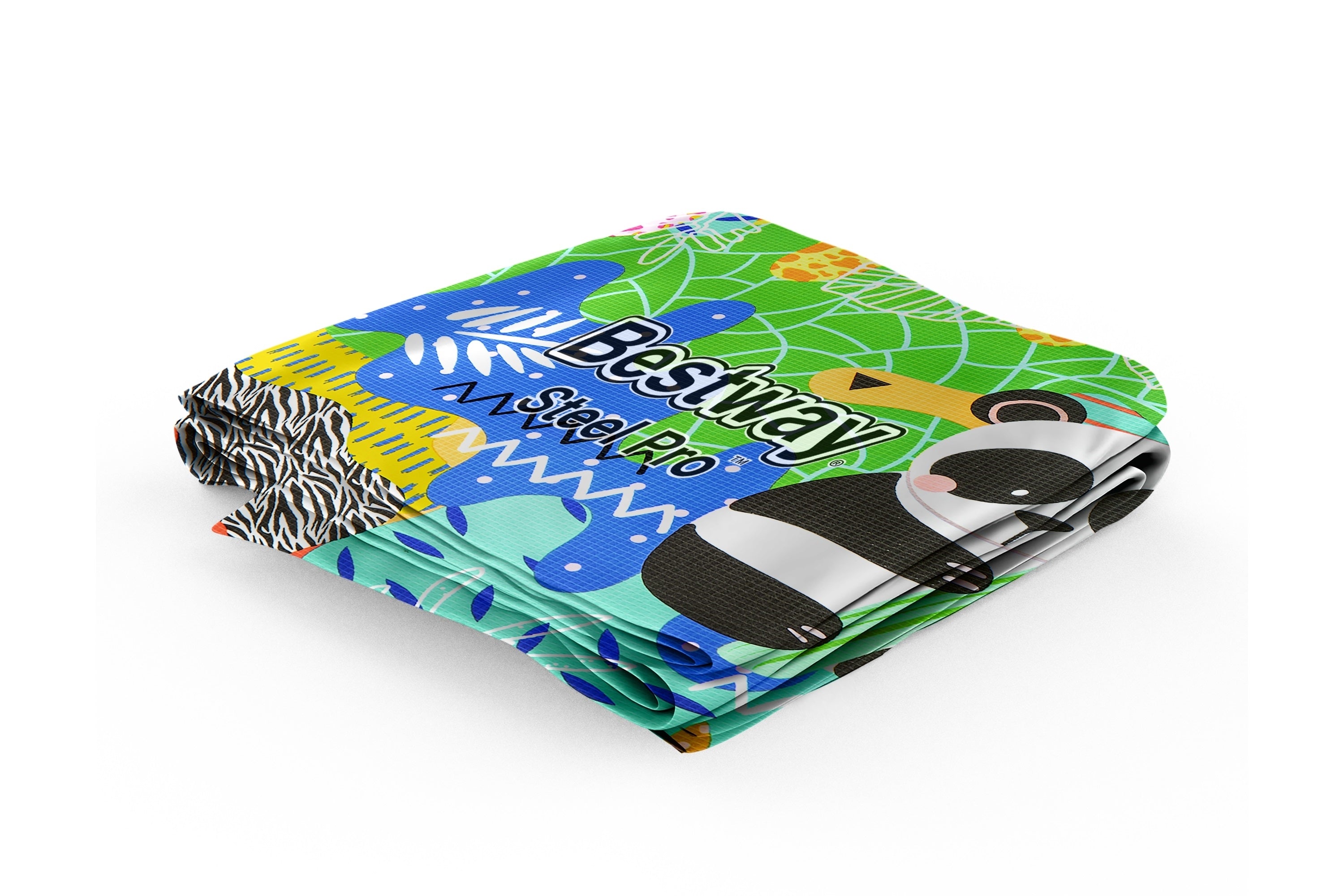 H2OGO! Bâche de rechange ronde pour piscine hors sol de 2,74 m x 66 cm, motif animalier
