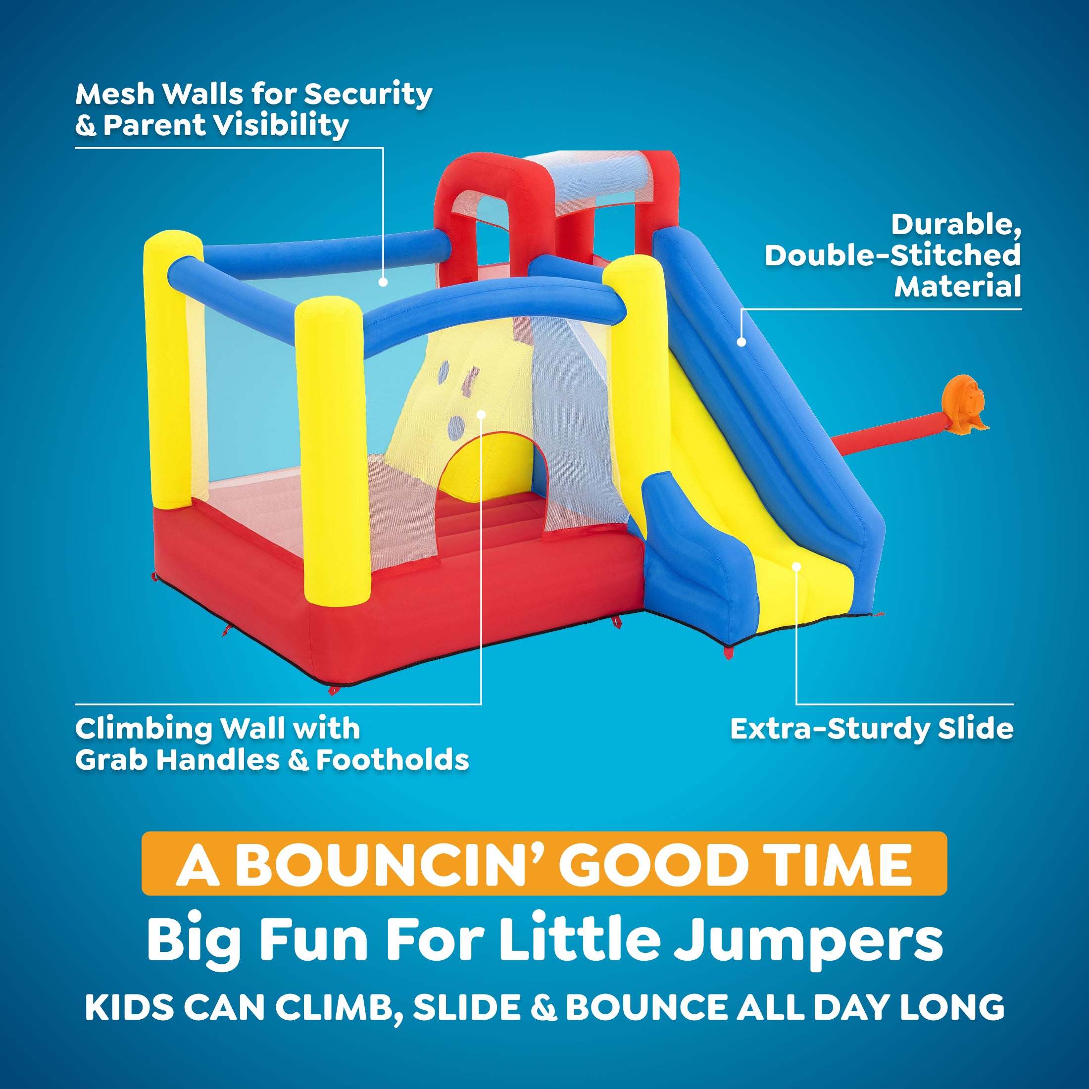 H2OGO! Slidetastic Kids Inflatable Mega Bounce Park