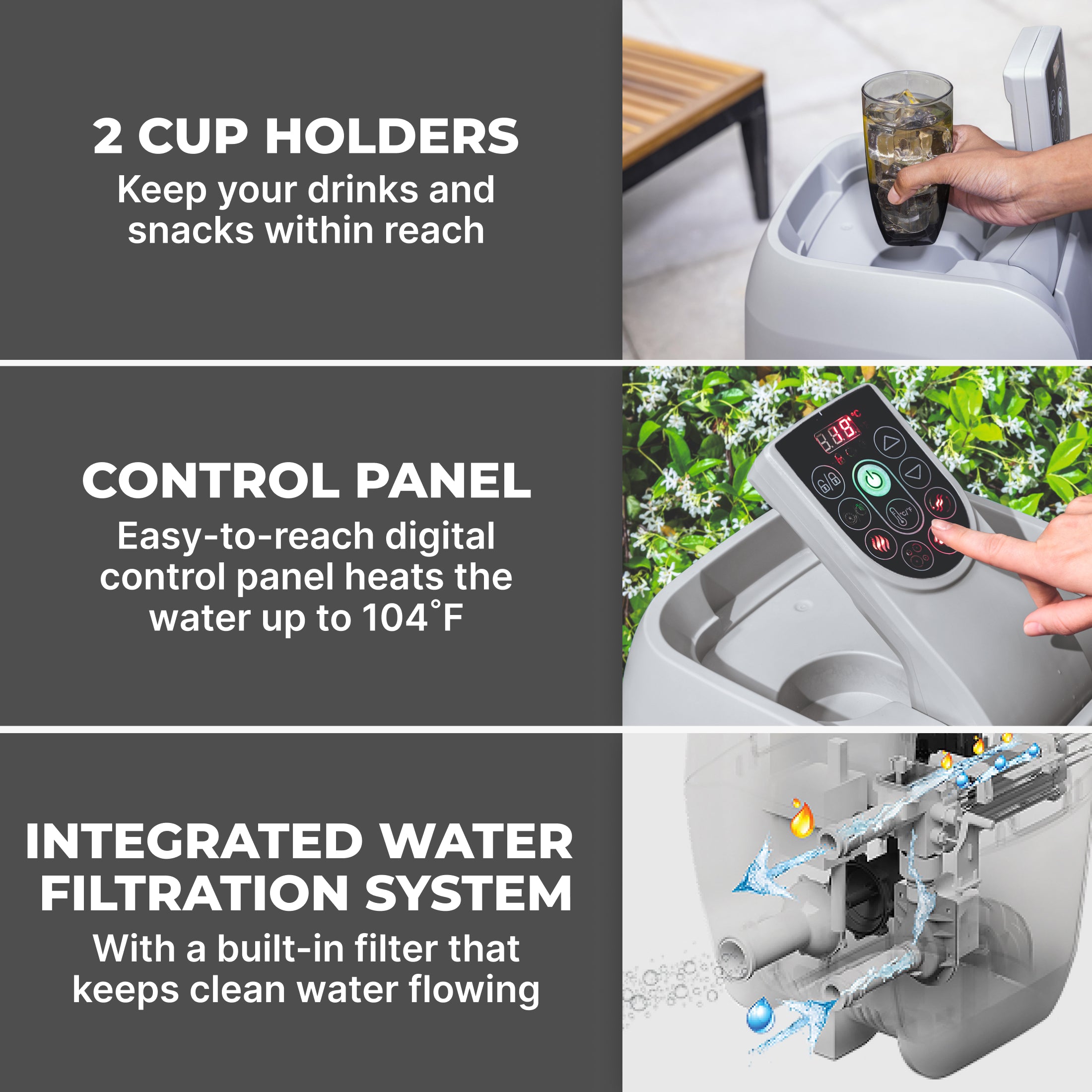 Bomba de calefacción inteligente para jacuzzi SaluSpa AirJet con control por aplicación