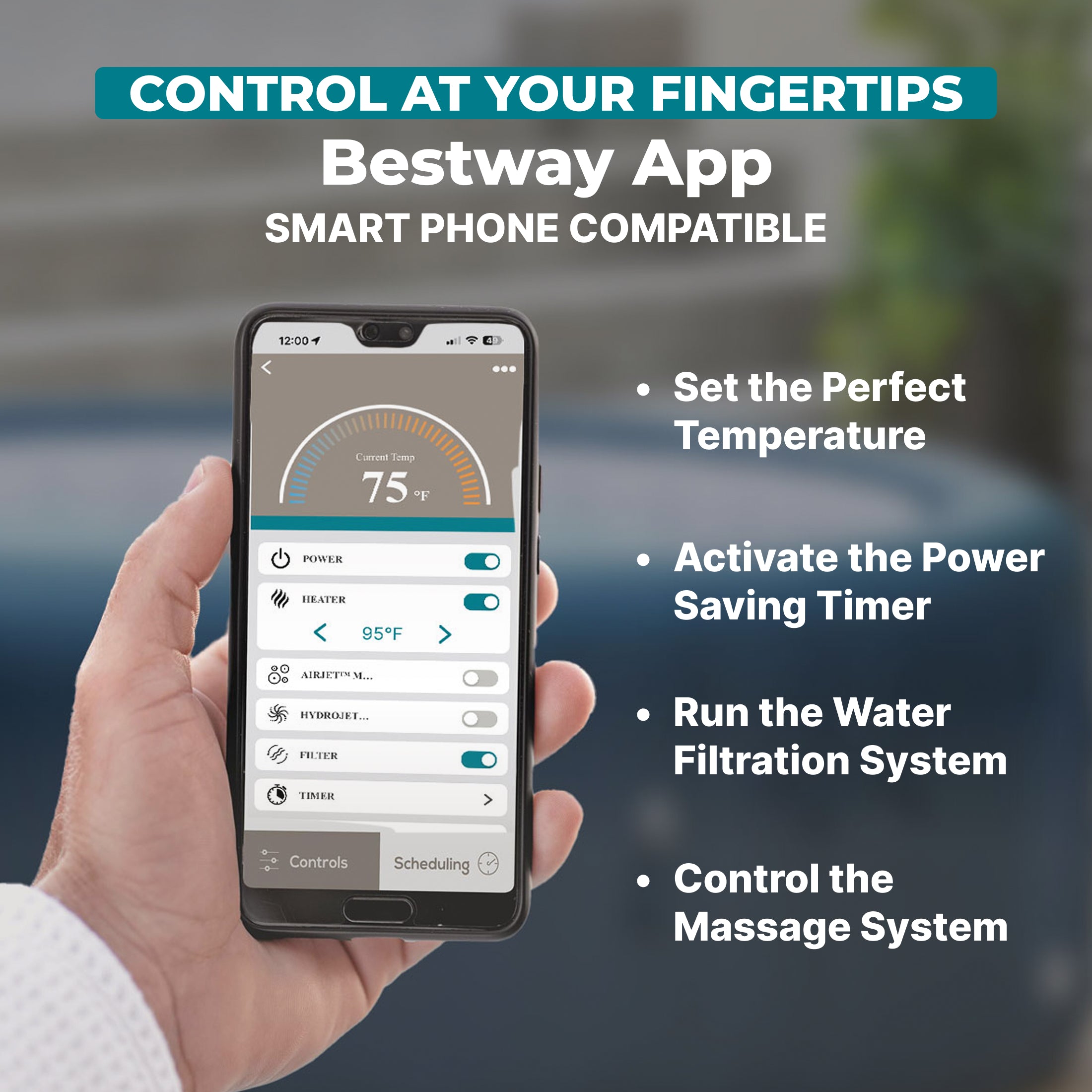 SaluSpa HydroJet Pro Smart Hot Tub Heater Pump with App-Control