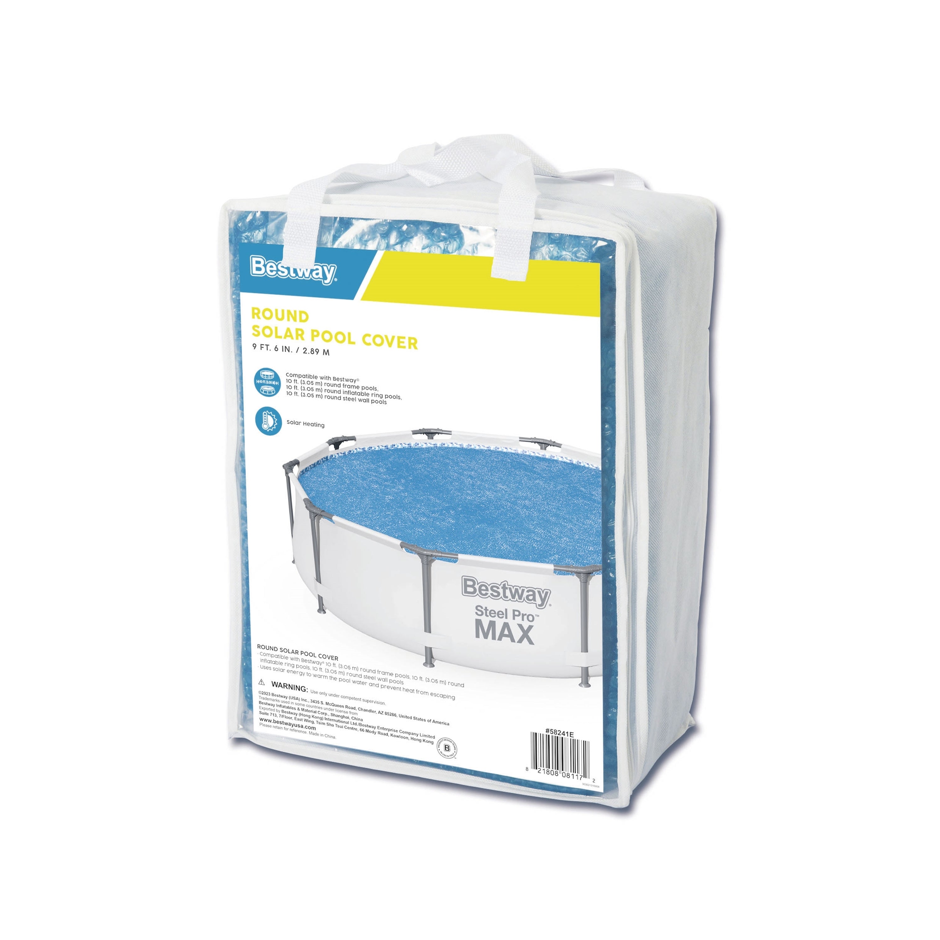Couverture solaire ronde Bestway pour piscines hors sol de 3 m (10 pi)