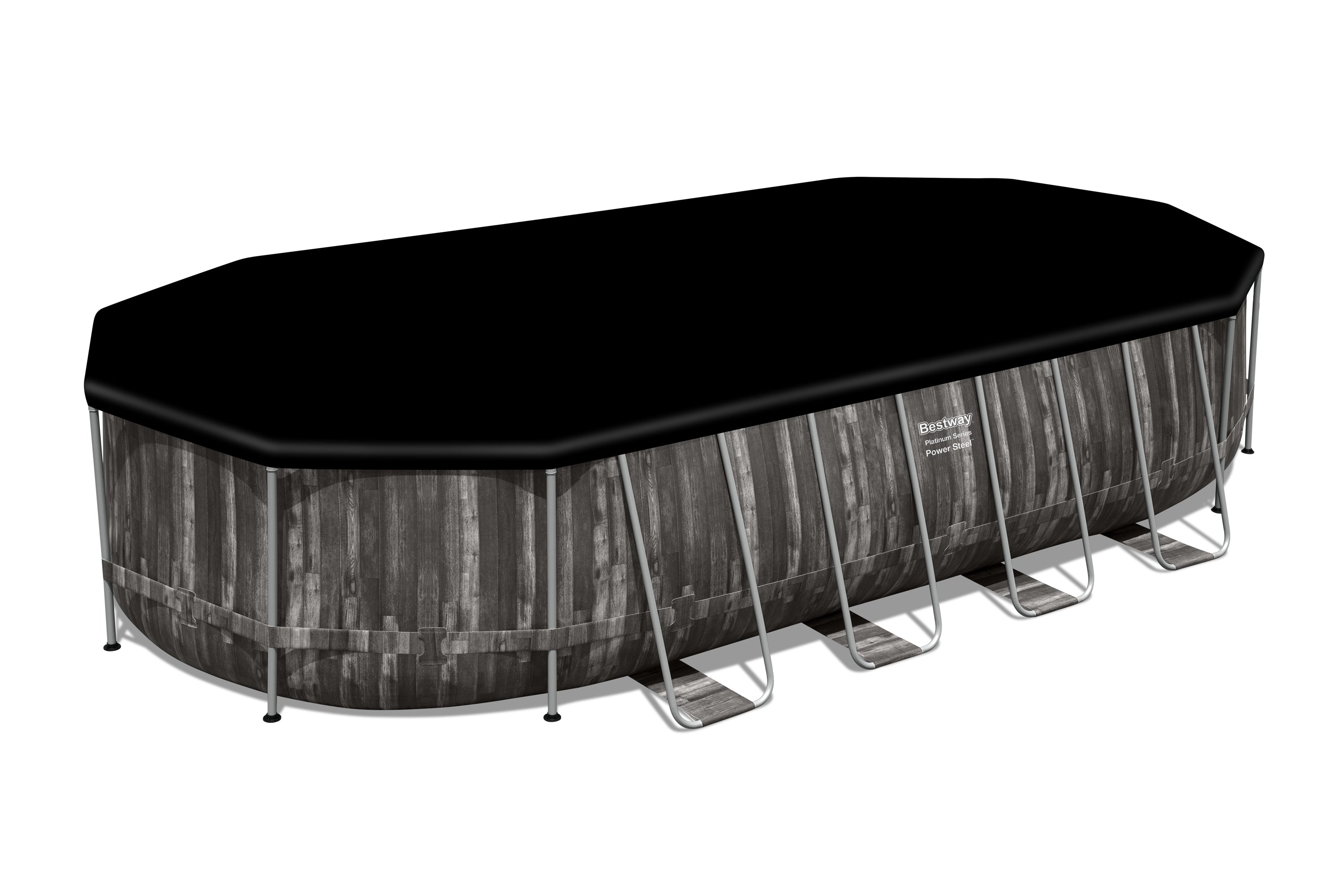 Power Steel Platinum Series 22' x 12' x 48" Oval Above Ground Pool Liner Replacement, Gray