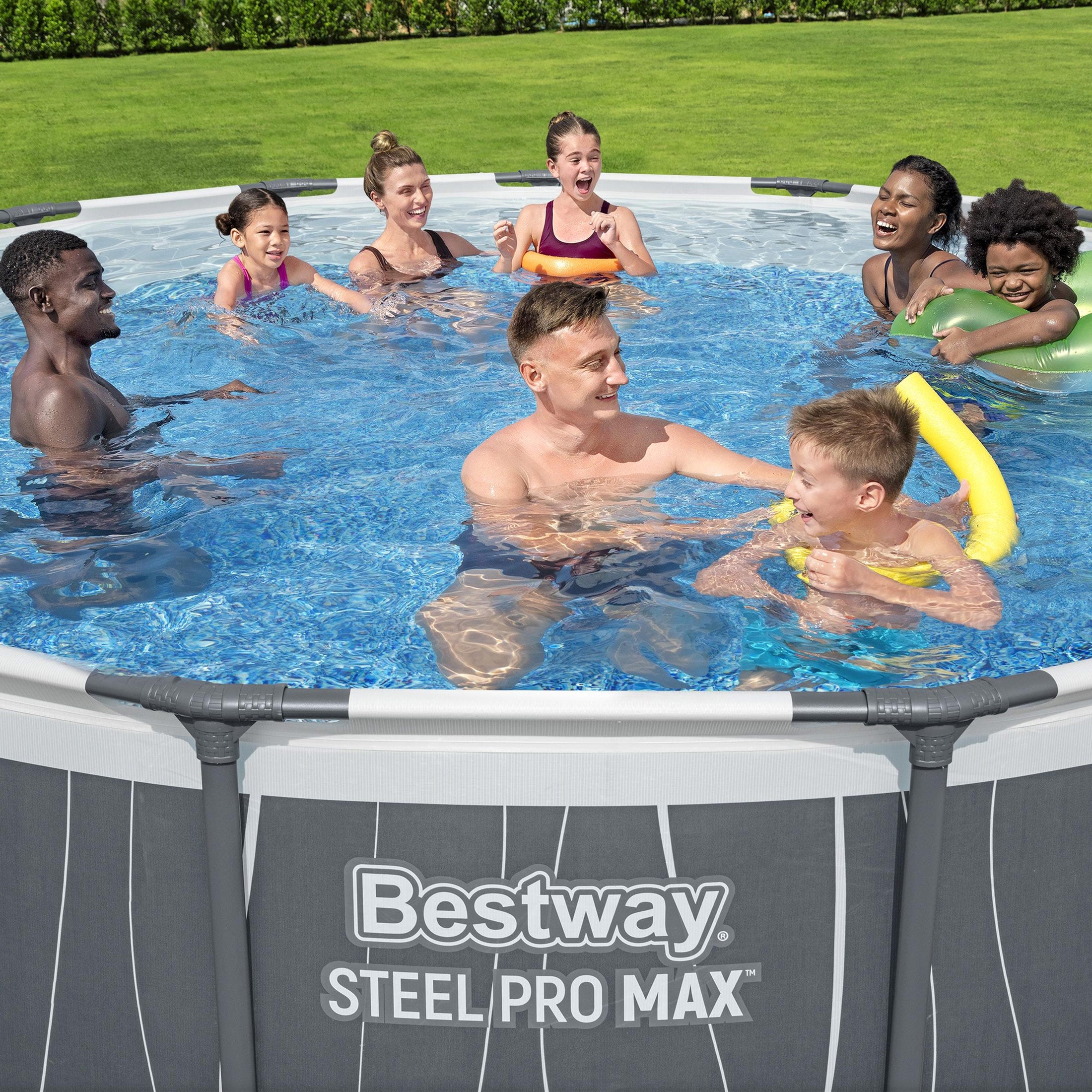 Piscine hors sol ronde Bestway Steel Pro MAX 15 pi x 42 po avec éclairage LED